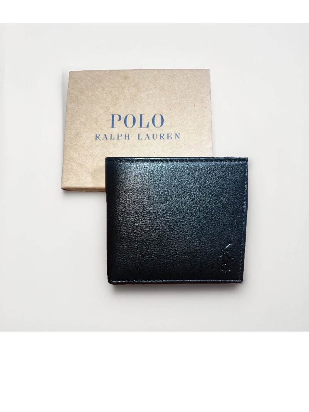 Polo by Ralph Lauren Black Leather Bifold Card & Key Holder